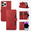 Capa de telefone retro magnética flip Vogue para iPhone 15 Plus 14 13 12 11 Pro Max Samsung Galaxy S23 S24 Note20 Ultra Cordão Vários slots para cartões Capa de suporte de carteira de couro