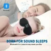 Mobiltelefonörlurar Sovmask Bluetooth 3D Sleep For Eyes Soft Aid Eye Music Spela Hörlurar Travel Eyeshade 231128