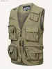 Gilets pour hommes Été Hommes Manteau Veste sans manches Travail Hommes Multi-poches Homme Vêtements de pêche Livraison gratuite Tactique Militaire Motocycliste Gilet Q231129