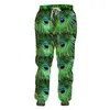 Sweatpants UJWI Mens Hip Hop Sweatpants Mysterious Peacock eye green Trousers 3D Printed Personality Punk Rock Man Pants Large Size 6XL