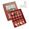 Set di stoviglie Stoviglie di Natale Forchetta da frutta Liscia senza ferire la bocca Comode bacchette Idee regalo Cucchiaio di alta qualità