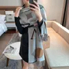 Autumn winter warm long shawl bib double-sided letters 16 choices fringe scarf classic fashion2023 Women's scarf Designer Cashmere scarf