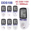 Energy Meters Digital Wattmeter AC 230V 110V Power Electricy Consumption EU Plug Kilowatt Wattage Electricity 230428