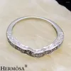 Anneaux de mariage Hermosa femmes Zircon 1 paire fiançailles anniversaire bijoux bague de mariée taille 7 # 8 #