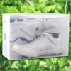 Förvaring 10st Transparent Clear Plastic Shoe Box Storage Shoe Boxes Foldbara skor Fallhållare Skobox Transparent skor Organisatorlådor