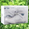 Storage 10pcs Transparent Clear Plastic Shoe Box Storage Shoe Boxes Foldable Shoes Case Holder Shoebox Transparent Shoes Organizer Boxes