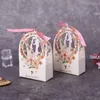 Brocada de presente 10pcs embalagem de casamentos de casas doces noivo