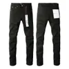 Jeans pour hommes 2023 Purple Brand Hommes Solid Street Vêtements Mode Denim Noir Ultra Mince Jeans élastiques 231129