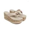 Sandaler Blxqpyt Zapatos de Mujer 2023 Summer Slippers Flip Flops Beach Comfort Casual Wedges Shoes for Women Platform 002