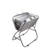 Outdoor BBQ Grill Portable Barbecue Suitcase Grill Stainless Steel Folding1279L