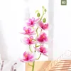 Flores decorativas Guirnaldas Artificial Pvc Mariposa Orquídea Phalaenopsis Ramo para la boda Christams DIY Decoración del hogar Fake Garden Pott