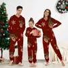 Familjsmatchande kläder julklapp till pyjamas söta hjortar örat huva jumpsuit mamma far barn baby outfit rompers xmas look 231128