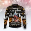 Pulls pour hommes PLSTAR Arbre de Noël Cheval 3D Imprimé Pull Laid Hiver Unisexe Casual Chaud Tricots Pull MY25