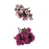 Dekorative Blumen, 4 Bündel, Azaleen-Kunstseiden-Blumenstrauß, Hochzeitsdekoration