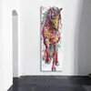 QKART Arte della parete Pittura Stampa su tela Immagine animale Stampe animali Poster Il cavallo in piedi per soggiorno Decorazioni per la casa Senza cornice LJ232z