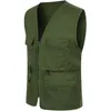 Vestes pour hommes multipoches voyageur pêche directeur de la pographie gilet d'extérieur 231128