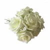 Decoratieve bloemen 10 stks kunstmatige soft touch decoratie boeket kleurfast polyfoam eva schuim rozen voor bruiloft vaas cake