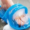 Plast badduschfot borste skrubber badskor fötter massage tofflor borstskrubb exfolierande fötter spa dusch ta bort död hud292m