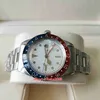 Relógio masculino vintage clássico 40mm GMT 16710 mostrador fosco vermelho azul pepsi relógios inoxidável safira eta 2836 movimento mecânico automático masculino relógios de pulso