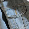 Herenjassen Bomber Dunne Gescheurde Mannelijke Cowboy Denim Jas Trendy Mode Jeans Lente Herfst Heren jassen drop top jas 231129
