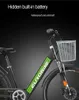 Cyklar 26 '' Ectric City Bike With Seat/Basket 2 Wheels Ectric Bicycs Spoke Wheels 36V 350W ECTRIC BICYCS Hidden Battery Q231129