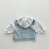 Jacken Kinder Kleidung Mädchen Denim 2023 Herbst Mode Patchwork Langarm Hoody Jacke Outwears Baby Kleidung Jungen Mäntel