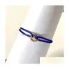 Charm Armbänder Mode 316L Edelstahl Trinity Ring String Armband Drei Ringe Hand Strap Paar Für Frauen und Männer Jelry Famo Dhru6