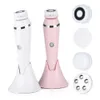 Accessoires voor schoonmaakgereedschap 4-in-1 elektrische schone borstel Gezichtsverstrakking Exfoliërende reiniging Sonic Massager-reiniger met 4 koppen Kit gezichtshuidverzorging 231128