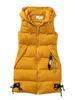 Gilet matelassé pour femmes, avec capuche détachable, sans manches, fermeture éclair, élégant, automne hiver, vêtements d'extérieur chauds et décontractés, 231128