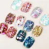 Nail Glitter Accessories Gel Polish Decor Shiny Large Sequins Holographic Art Decoration Manicure Colorful Diy Nails