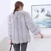 Pele feminina falso inverno mulher casaco de pele real colete jaquetas manga longa moda natural casacos quentes estilo 231128
