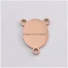 Charms Charmes 5pcs / lot Miroir en acier inoxydable Miroir géométrique Politrique Connecteur Pendants avec trois trous pour les bijoux de bricolage Making Dro Dh10o