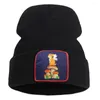 Bérets Cottagecore fée esthétique sur le dessus de l'impression de champignon casquettes unisexe créativité mode chapeau tricoté Vintage femme Bonnet