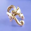 Hoop Earrings Dainty Ear Cuffs Clip For Women Vintage Silver Color/Gold Color Fashion Floral Non-piercing Jewelry