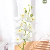 Flores decorativas Guirnaldas Artificial Pvc Mariposa Orquídea Phalaenopsis Ramo para la boda Christams DIY Decoración del hogar Fake Garden Pott