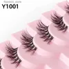 Ciglia finte 3/5/10 paia Mezze ciglia Visone naturale cilios Striscia Soffici ciglia finte fatte a mano 3D Lash Mezze ciglia Cat Eye Extension Trucco Q231129