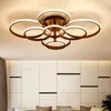 Plafondlampen bruin wit 4/6/8/10/ringen moderne led plafonnier lamp voor woonkamer foyer bed llampara techo