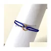 Pulseras con dijes Moda 316L Acero inoxidable Trinity Ring String Pulsera Tres anillos Correa de mano Pareja para mujeres y hombres Jelry Famo DHX8L