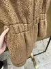 Fourrure pour femme Faux MAX Teddy Bear Châle Femme Automne Hiver Camel Veste Mouton Laine Manteau Revers Court Alpaga Soie Highend Mode 231128