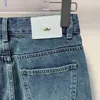 Jeans Femme Designer Femmes Début Automne Nouveau Petit Jeans Parfumé avec Conception De Perles pour Femmes, Tube Droit, Coupe Ample, Taille Haute RKGS