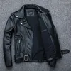 Men's Tracksuits Heavy Head Layer Pure Cowhide Motorcycle Leather Jacket Men Lapel Wear Slim-fit Fashion Products