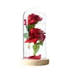 Fleurs décoratives Dôme de fleurs en verre personnalisé pour cadeaux d'anniversaire et décorations de festival