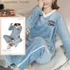 Women's Sleep Lounge Autumn Winter Flannel Women Pajamas Sets Fashion Plaid Printed Teddy Sleepwear Velvet Homewear Kaii Girsl Pijamas jer Pyjama L231129