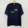 Lyxdesigner kvinnor t-skjorta skjorta 2023 luojia par klänning broderad färgglada bokstäver lös passform t-shirt