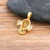 Pendant Necklaces 2023 Cute Copper CZ Elephant Gold Color Cubic Zircon Lucky Animal Jewelry Party Birthday Christmas Gifts