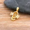 Colares pendentes 2023 fofo cobre CZ Elefante dourado cor cúbico Zircão Lucky Animal Jewelry Party Birthday Christmas Gifts