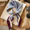 Halsdukar 2022 Ny Silk Square Scarf For Women Neck Kerchief Bandana Hårband Foulard Headscarf Lady Elegant Scarves Floral Bufandas J230428