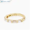 Bröllopsringar Tianyu Gems Baguettes Def Diamond Band 2x4mm Ring 14K18K Yellow Gold Classic Finger for Women 231128