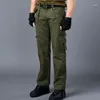 Pantalons pour hommes vêtements militaires tactique coton armée style pantalon genou fermeture éclair poche mâle cargo 2023 décontracté joggeurs