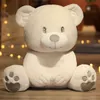 플러시 인형 멋진 1pc 25cm 40cm huggable 박제 고품질 클래식 흰색 테디 베어 장난감 귀여운 사랑스러운 선물 231128